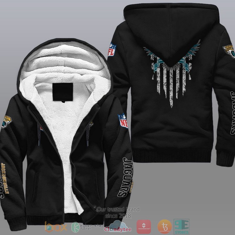 HOT Jacksonville Jaguars Eagle American Flag 3D Fleece Hoodie 8 NFL Jacksonville Jaguars Eagle American Flag Fleece Hoodie