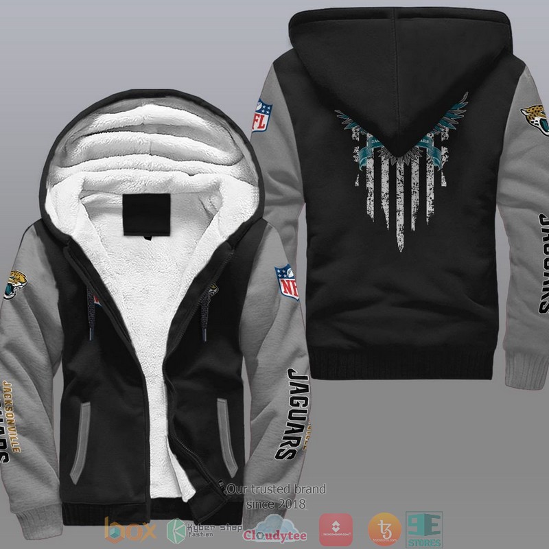 HOT Jacksonville Jaguars Eagle American Flag 3D Fleece Hoodie 2 NFL Jacksonville Jaguars Eagle American Flag Fleece Hoodie 1
