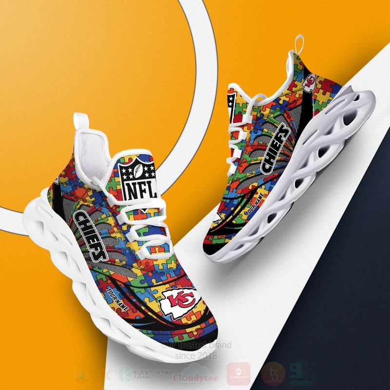 BEST NFL Kansas City Chiefs-Autism Personalized Custom Max Soul Shoes 5 NFL Kansas City Chiefs Autism Personalized Clunky Max Soul Shoes 1 2 3 4