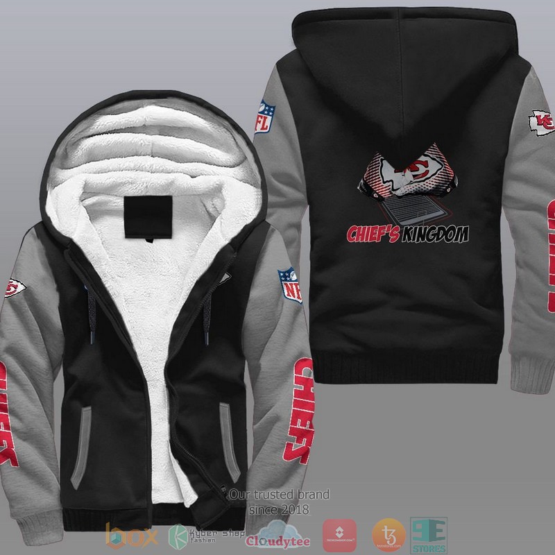 HOT Kansas City Chiefs Chief's Kingdom 3D Fleece Hoodie 2 NFL Kansas City Chiefs Chiefs Kingdom Fleece Hoodie 1