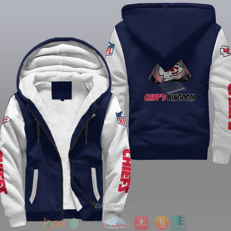 HOT Kansas City Chiefs Chief's Kingdom 3D Fleece Hoodie 3 NFL Kansas City Chiefs Chiefs Kingdom Fleece Hoodie 1 2