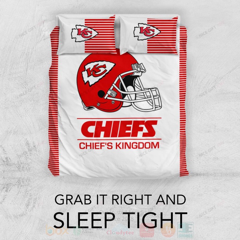 BEST NFL Kansas City Chiefs Kingdom Inspired Duvet Cover Bed Sets 3 NFL Kansas City Chiefs Kingdom Inspired Bedding Set 1 2