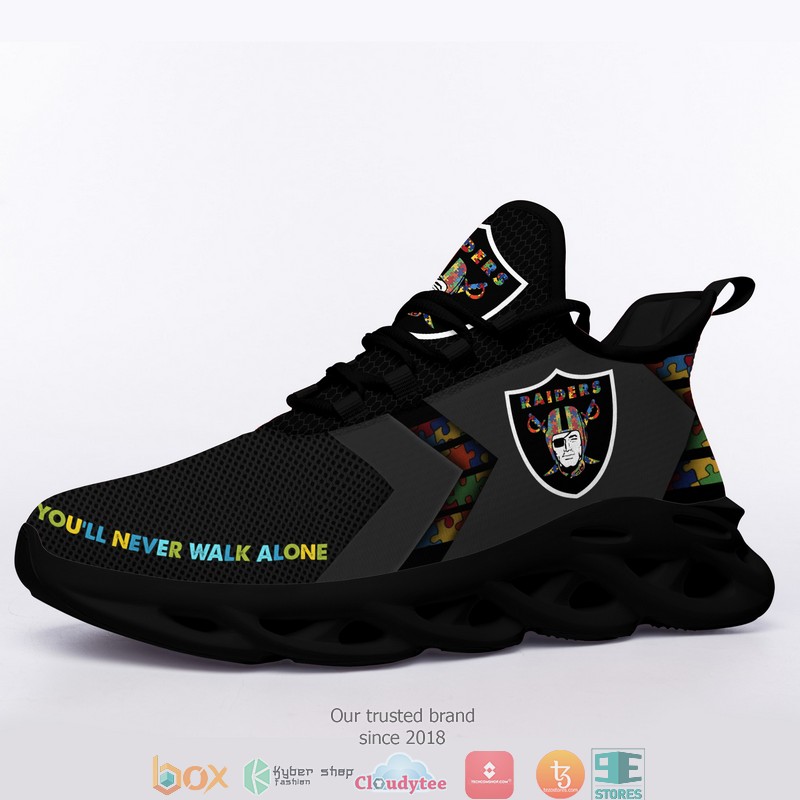 NFL Las Vegas Raiders Autism Max Soul Sneakers 3 NFL Las Vegas Raiders Autism Max Soul Sneakers 1 2