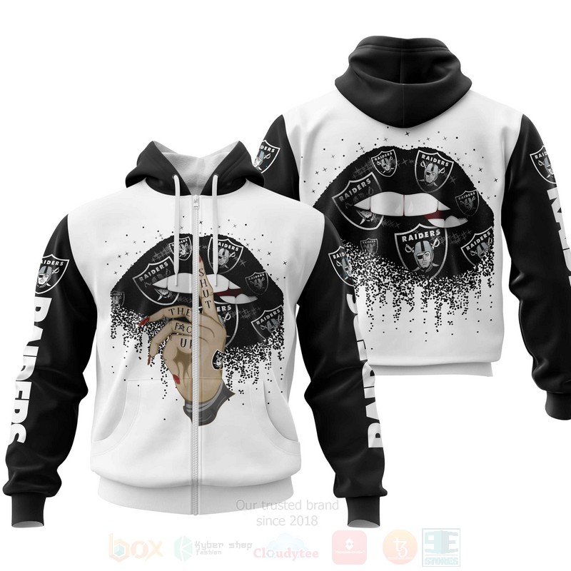 BEST NFL Las Vegas Raiders Lips Personalized Custom 3D Hoodie, Zip Hoodie 2 NFL Las Vegas Raiders Lips Personalized 3D Hoodie Zip Hoodie 1