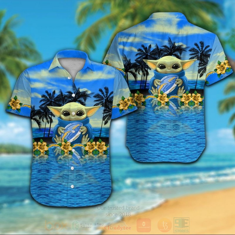 NFL Los Angeles Baby Yoda Chargers Hawaiian Shirt