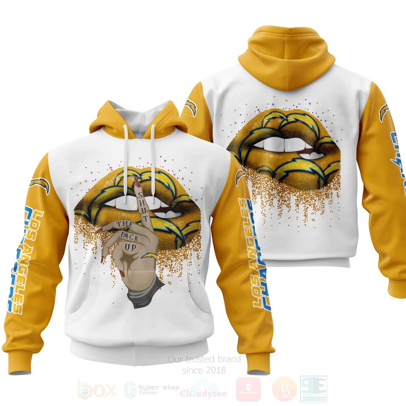BEST NFL Los Angeles Chargers Lips Personalized Custom 3D Hoodie, Zip Hoodie 5 NFL Los Angeles Chargers Lips Personalized 3D Hoodie Zip Hoodie