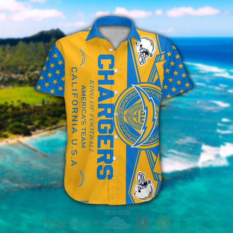 BEST NFL Los Angeles Chargers Men Woman Hawaii Shirt, Short 4 NFL Los Angeles Chargers Men Woman Hawaiian Shirt 1 2 3