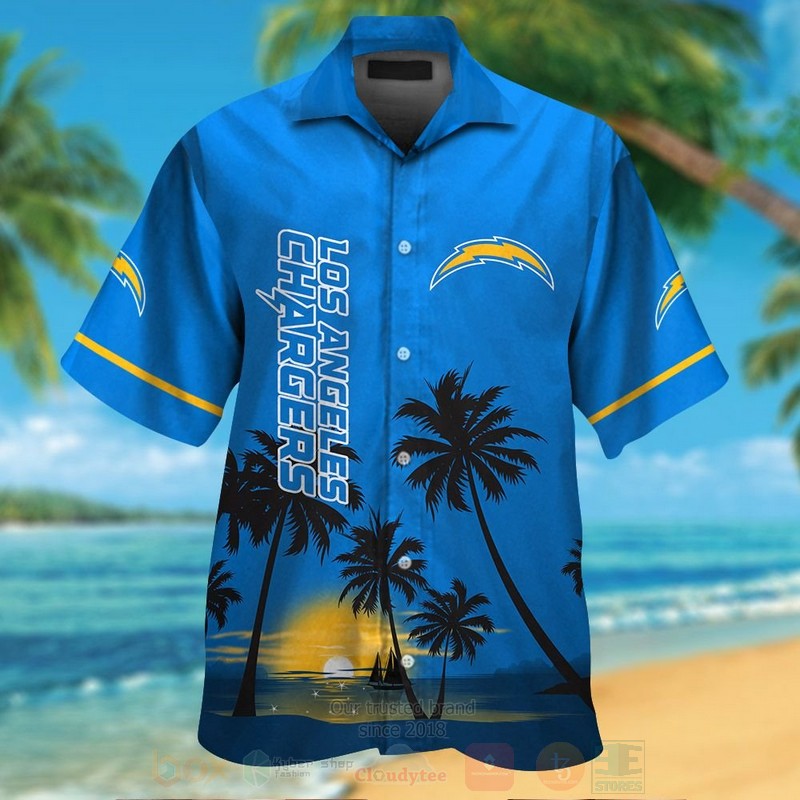 NFL Los Angeles Chargers Sun Hawaiian Shirt Short