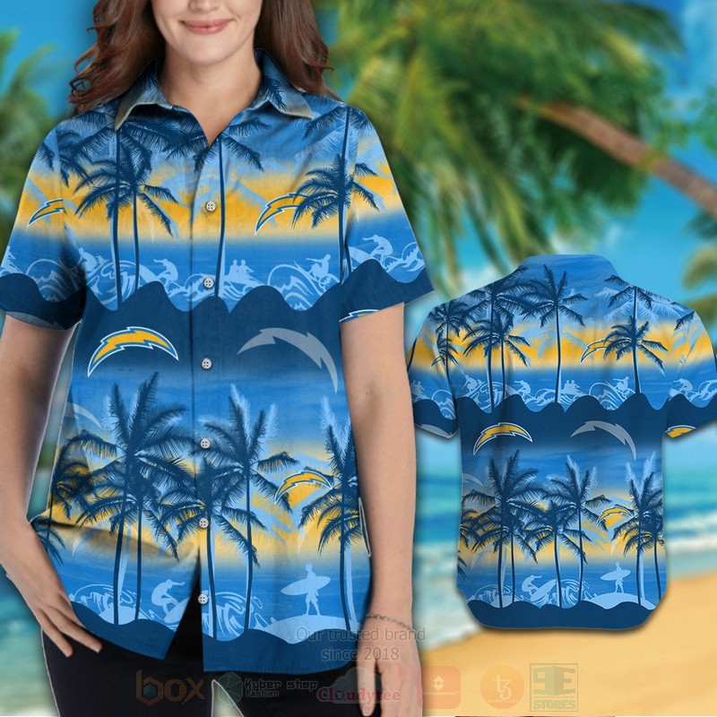 BEST NFL Los Angeles Chargers Surf Hawaii Shirt, Short 3 NFL Los Angeles Chargers Surf Hawaiian Shirt Short 1 2