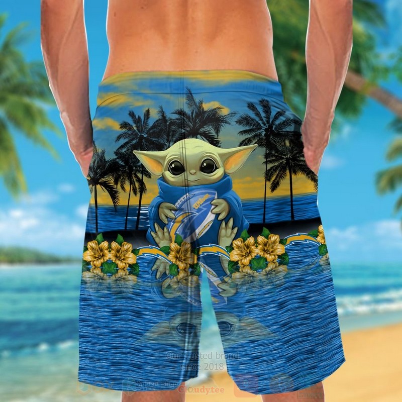 BEST NFL Los Angeles Chargers and Baby Yoda Hawaii Shirt, Short 6 NFL Los Angeles Chargers and Baby Yoda Hawaiian Shirt Short 1 2 3 4 5