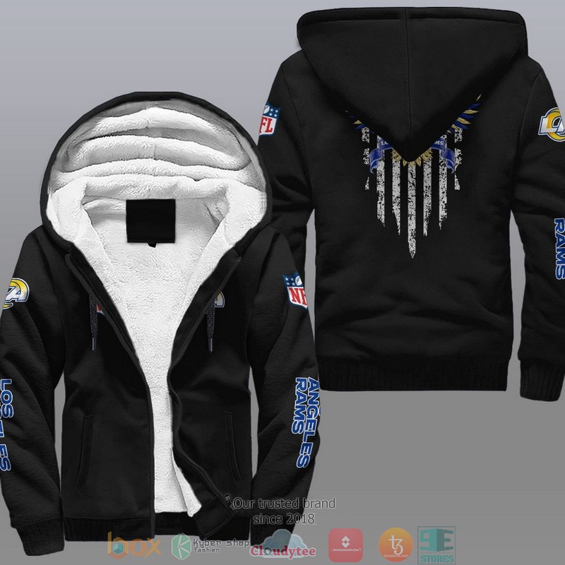 NFL Los Angeles Rams Eagle American Flag Fleece Hoodie