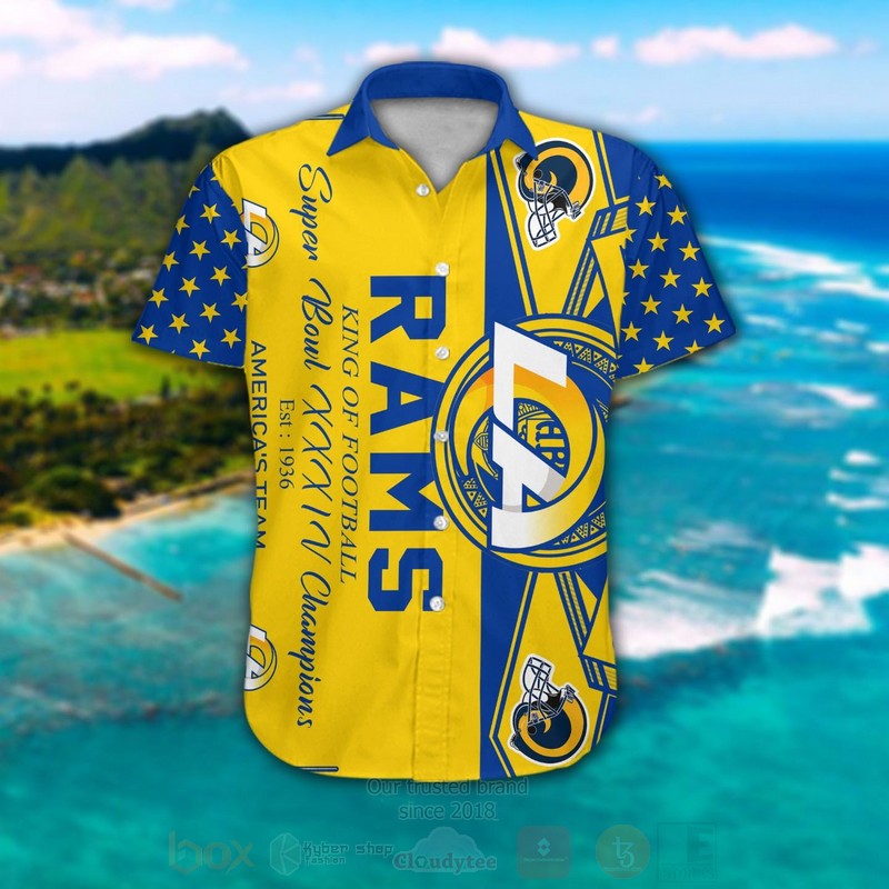 NFL Los Angeles Rams Men Woman Hawaiian Shirt Short 1 2 3