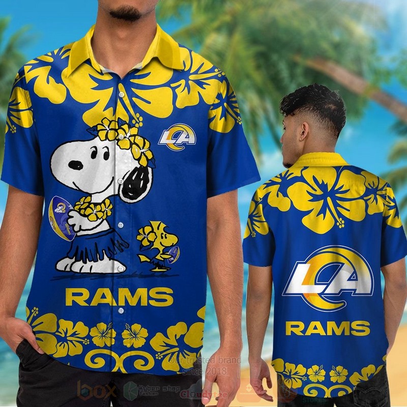 BEST NFL Los Angeles Rams and Snoopy and Woodstock Hawaii Shirt, Short 2 NFL Los Angeles Rams and Snoopy and Woodstock Hawaiian Shirt Short 1