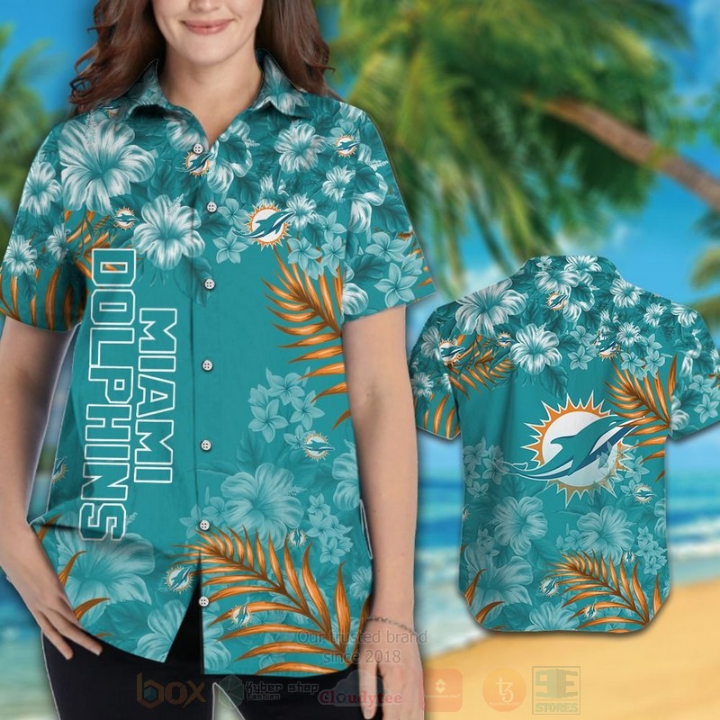 BEST NFL Miami Dolphins Aqua Green Hawaii Shirt, Short 3 NFL Miami Dolphins Aqua Green Hawaiian Shirt Short 1 2