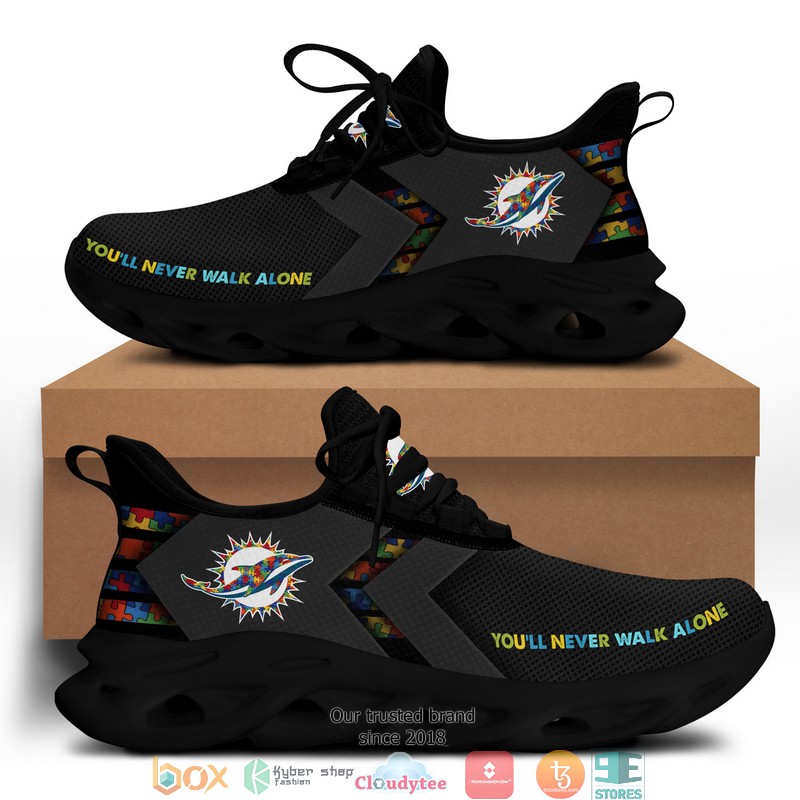 NFL Miami Dolphins Autism Max Soul Sneakers 1 NFL Miami Dolphins Autism Max Soul Sneakers