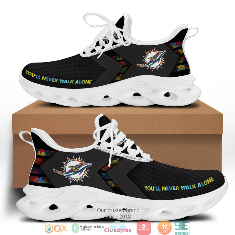 NFL Miami Dolphins Autism Max Soul Sneakers 2 NFL Miami Dolphins Autism Max Soul Sneakers 1