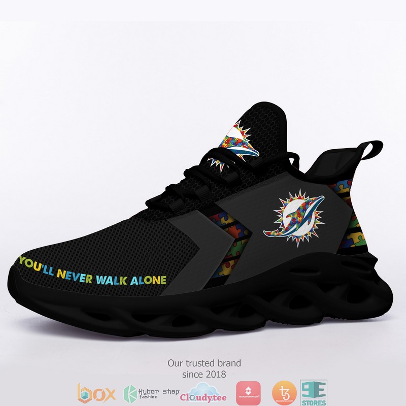 NFL Miami Dolphins Autism Max Soul Sneakers 3 NFL Miami Dolphins Autism Max Soul Sneakers 1 2