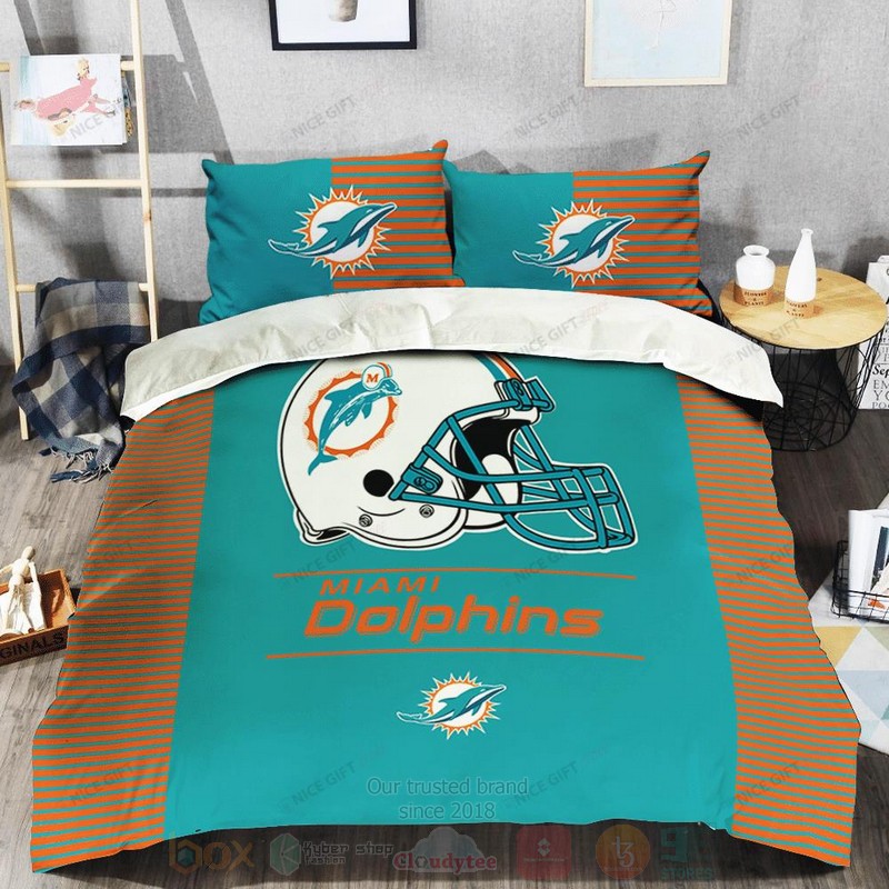 NFL Miami Dolphins Inspired Bedding Set 1