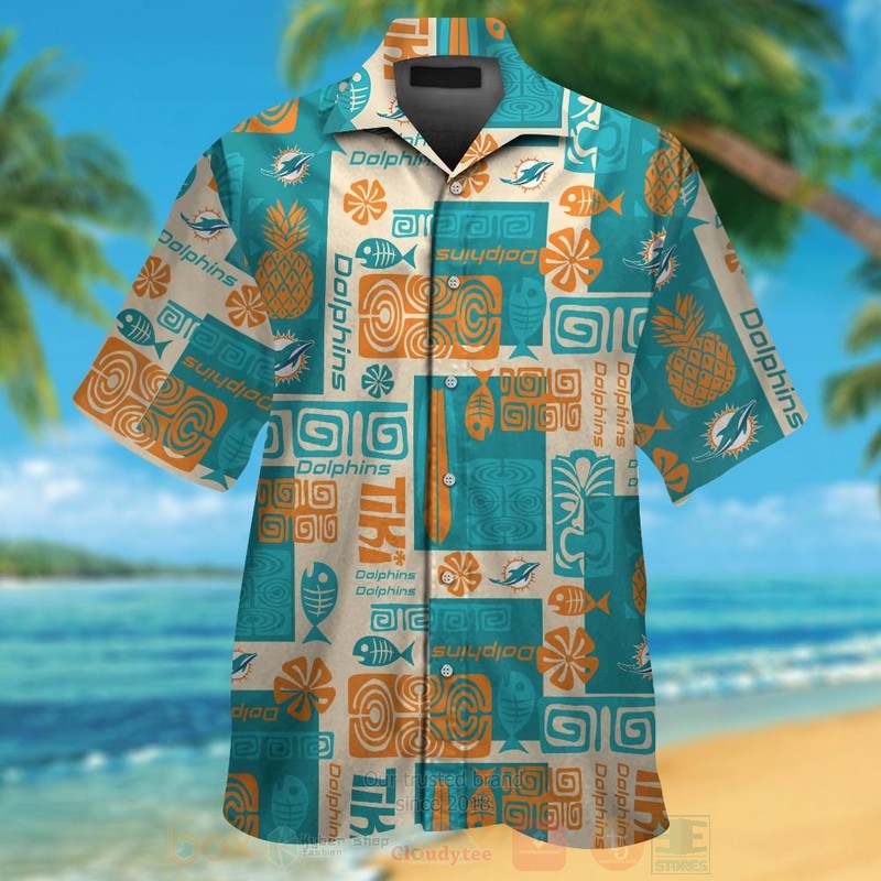 NFL Miami Dolphins Pineapple Hawaiian Shirt Short