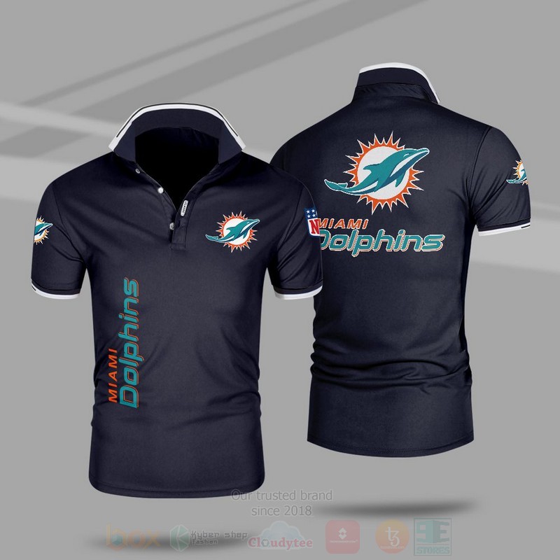 BEST NFL Miami Dolphins All Over Print Polo Shirt 5 NFL Miami Dolphins Polo Shirt 1 2 3 4