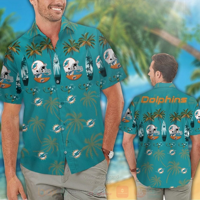 BEST NFL Miami Dolphins Rugby Hats Hawaii Shirt, Short 2 NFL Miami Dolphins Rugby Hats Hawaiian Shirt Short 1