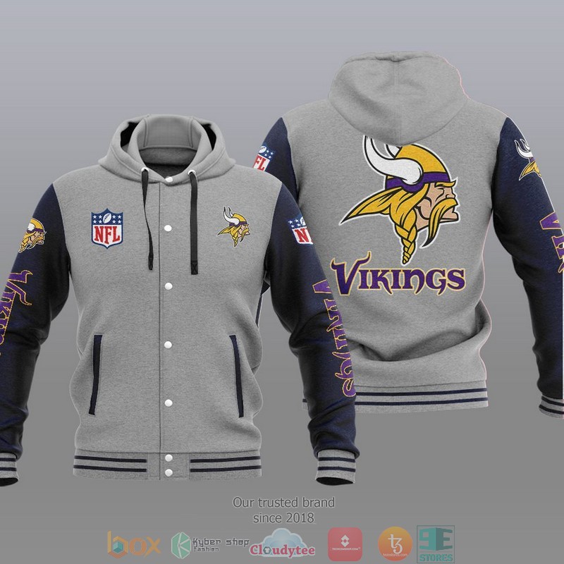 NFL Minnesota Vikings Baseball Jacket Hoodie 1