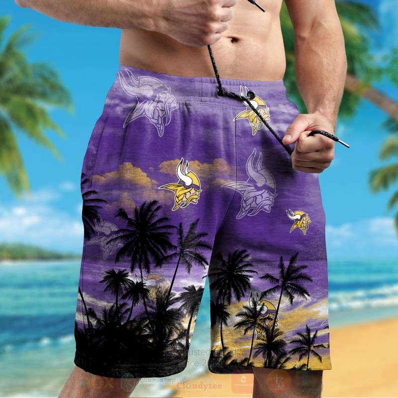 BEST NFL Minnesota Vikings Coconut Tree Purple Hawaii Shirt, Short 5 NFL Minnesota Vikings Coconut Tree Purple Hawaiian Shirt Short 1 2 3 4