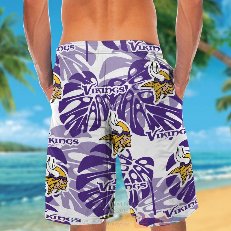 NFL Minnesota Vikings Custom Name Hawaiian Shirt Short 1 2 3 4 5