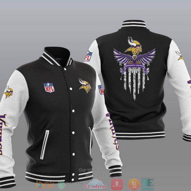 NFL Minnesota Vikings Eagle Thin Line Flag Varsity Jacket