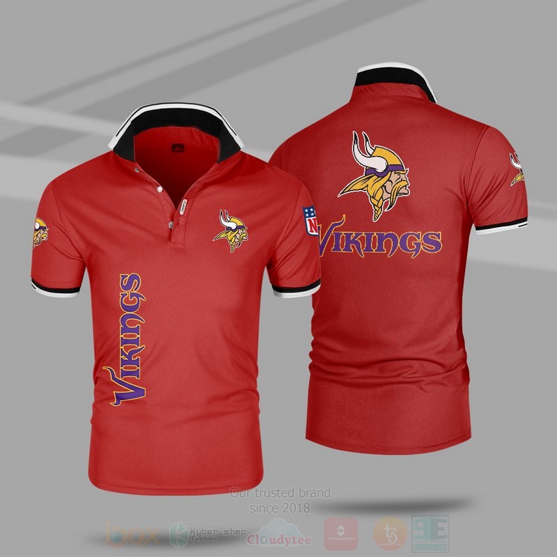 BEST NFL Minnesota Vikings All Over Print Polo Shirt 6 NFL Minnesota Vikings Polo Shirt 1 2 3 4 5