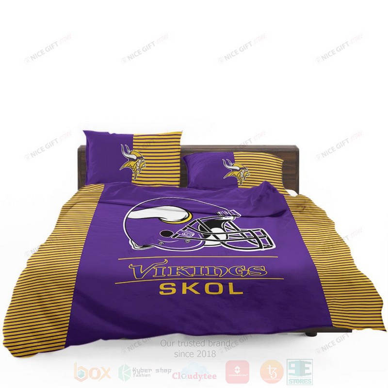 NFL Minnesota Vikings Skol Inspired Bedding Set