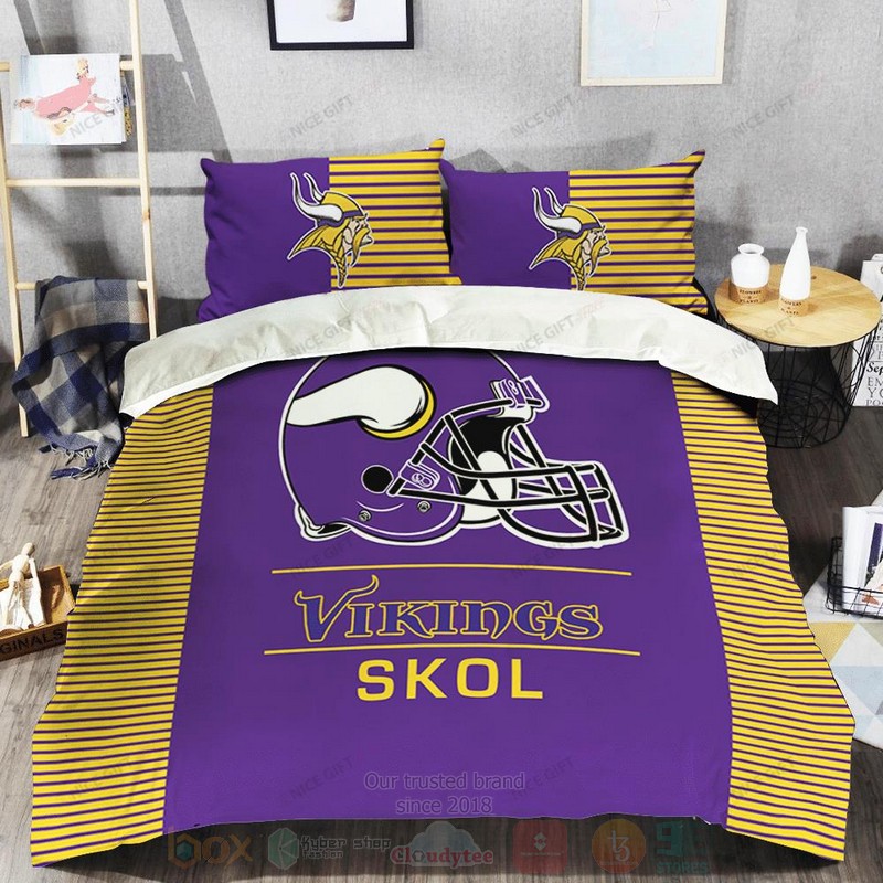 NFL Minnesota Vikings Skol Inspired Bedding Set 1