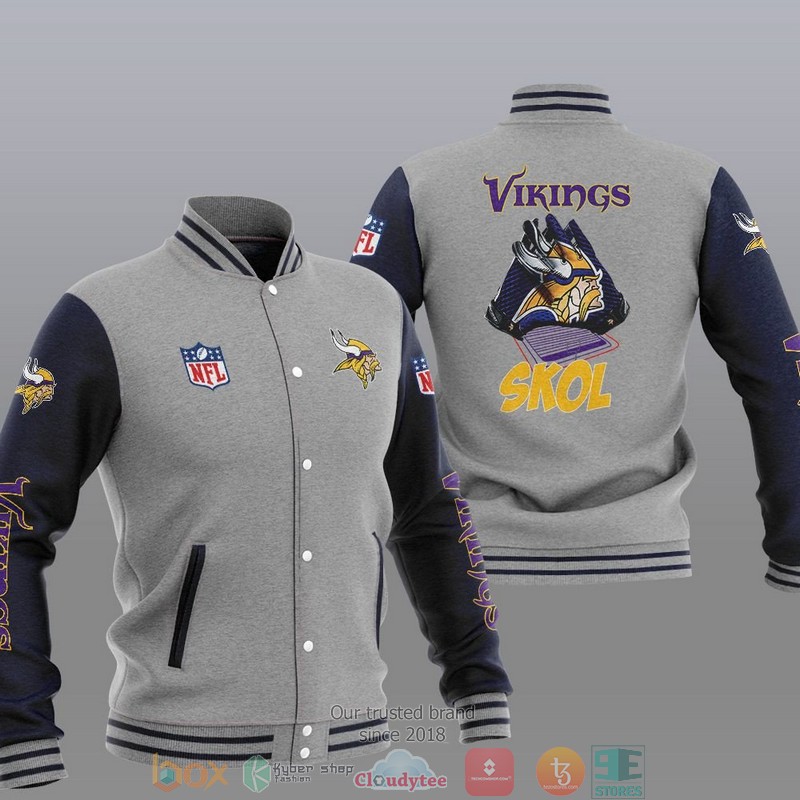 NFL Minnesota Vikings Skol Varsity Jacket 2 NFL Minnesota Vikings Skol Varsity Jacket 1