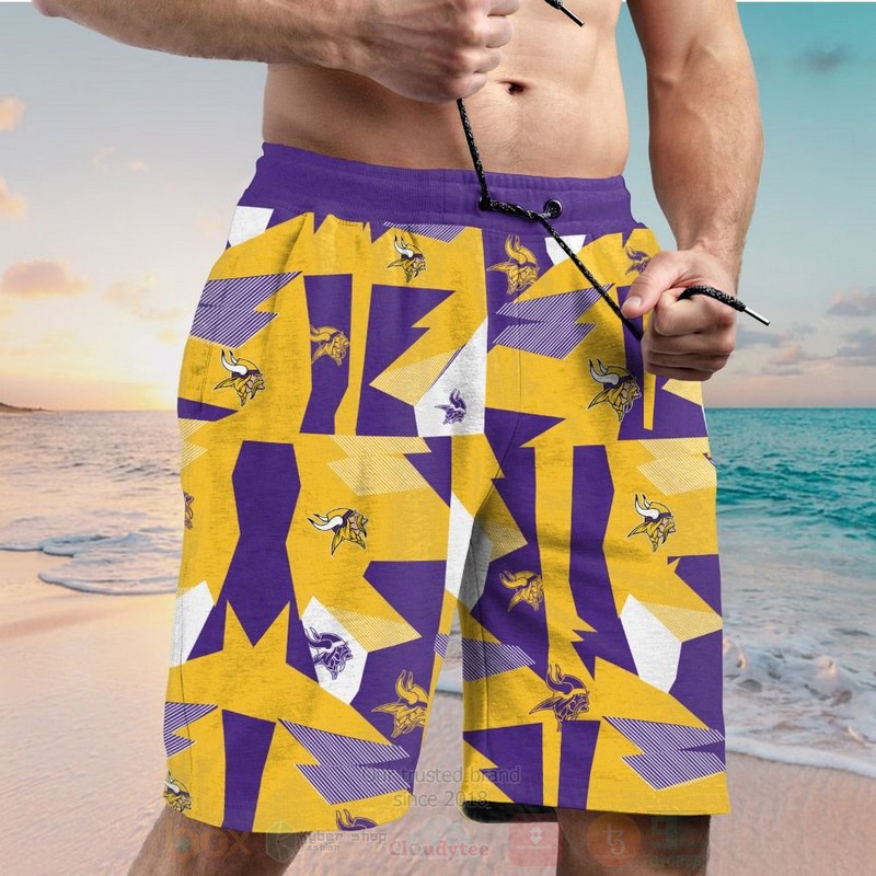 BEST NFL Minnesota Vikings Yellow-Purple Hawaii Shirt, Short 5 NFL Minnesota Vikings Yellow Purple Hawaiian Shirt Short 1 2 3 4