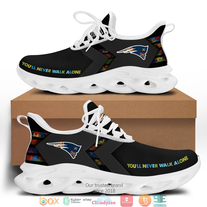 NFL New England Patriots Autism Max Soul Sneakers 2 NFL New England Patriots Autism Max Soul Sneakers 1