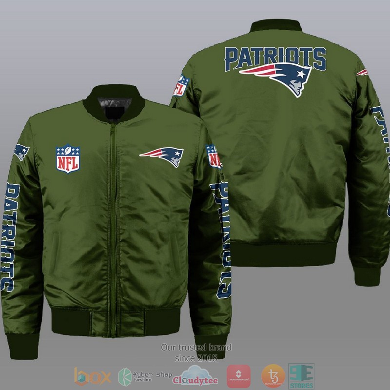 NFL New England Patriots Bomber Jacket 3 NFL New England Patriots Bomber Jacket 1 2