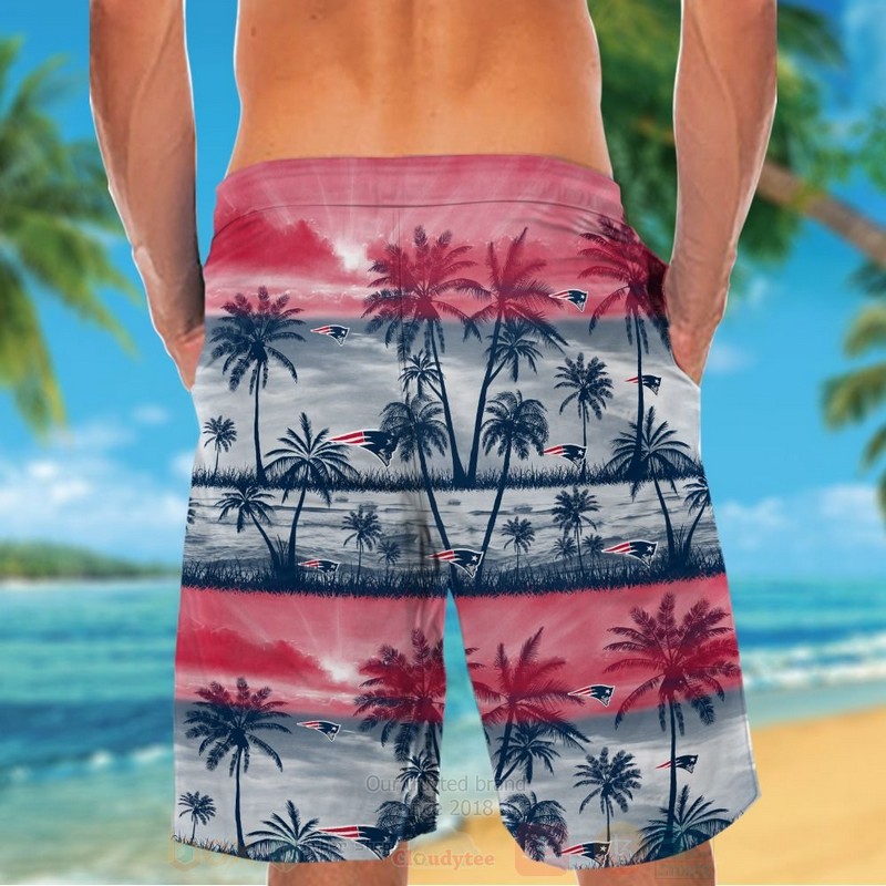 BEST NFL New England Patriots Light Red-Navy Coconut Tree Hawaii Shirt, Short 6 NFL New England Patriots Light Red Navy Coconut Tree Hawaiian Shirt Short 1 2 3 4 5