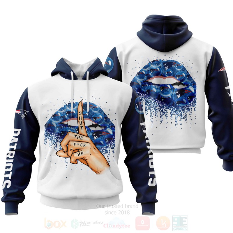 NFL New England Patriots Lips Personalized 3D Hoodie Zip Hoodie