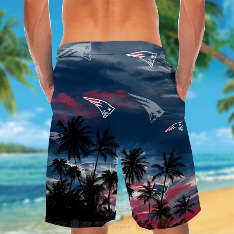 BEST NFL New England Patriots Navy-Black Coconut Tree Hawaii Shirt, Short 6 NFL New England Patriots Navy Black Coconut Tree Hawaiian Shirt Short 1 2 3 4 5