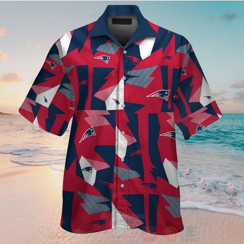 BEST NFL New England Patriots Red-Navy Hawaii Shirt, Short 12 NFL New England Patriots Red Navy Hawaiian Shirt Short