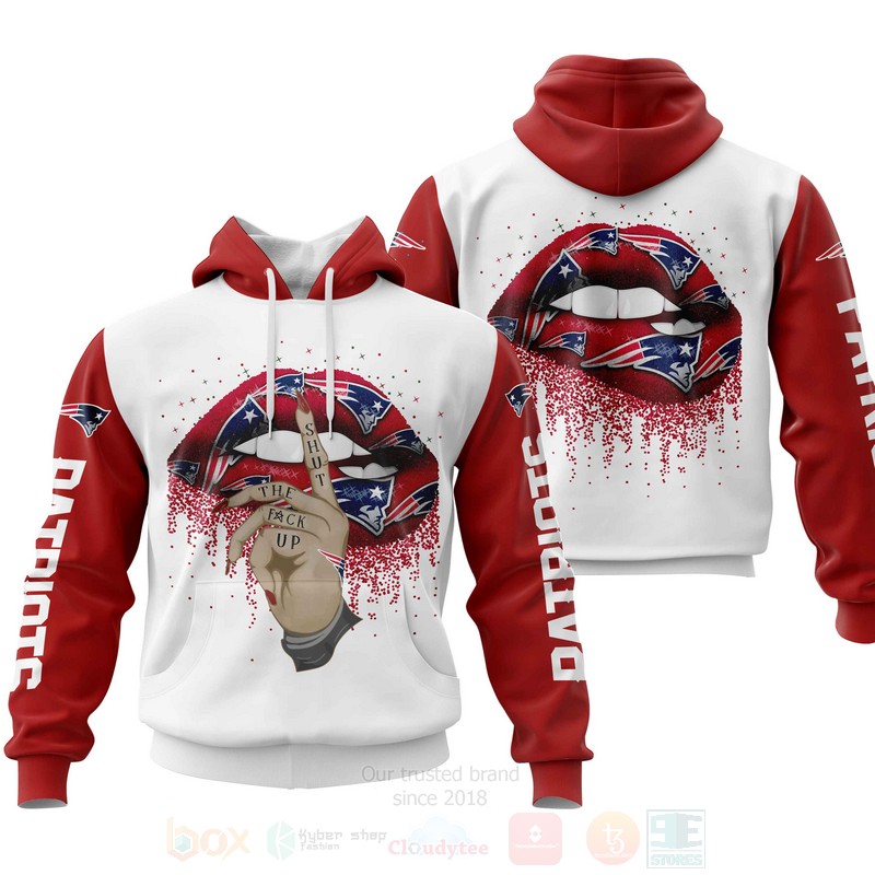 BEST NFL New England Patriots Red Lips Personalized Custom 3D Hoodie, Zip Hoodie 5 NFL New England Patriots Red Lips Personalized 3D Hoodie Zip Hoodie