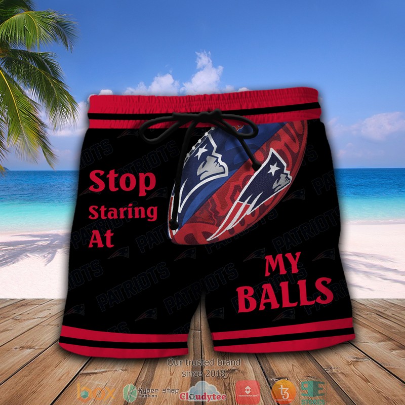 NFL New England Patriots Stop Staring At My Balls Beach short 2 NFL New England Patriots Stop Staring At My Balls Beach short