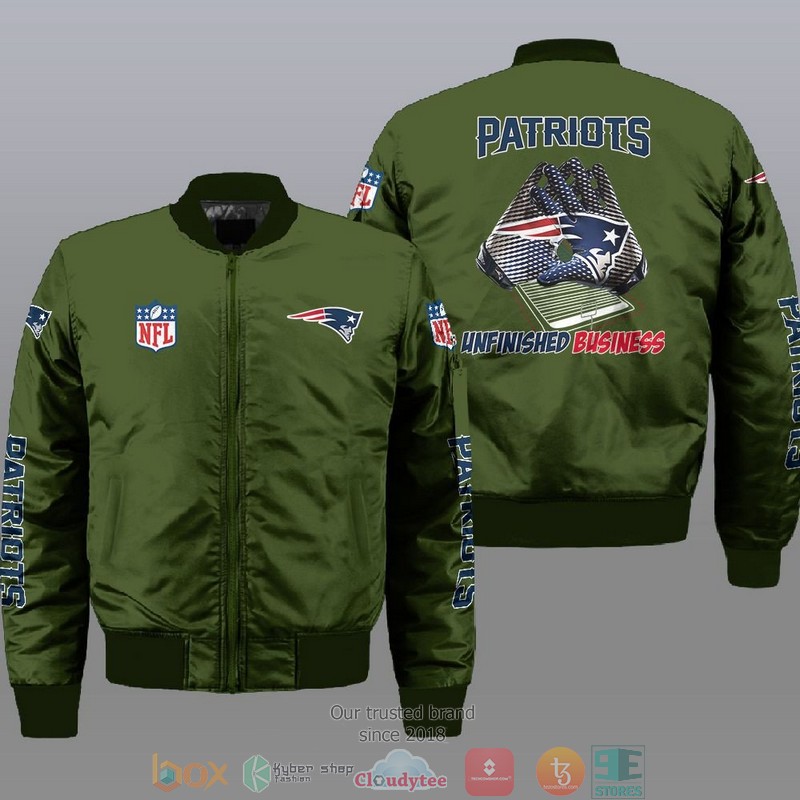 NFL New England Patriots Unfinished Business Bomber Jacket 3 NFL New England Patriots Unfinished Business Bomber Jacket 1 2