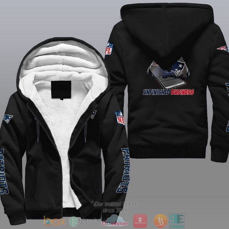 HOT New England Patriots Unfinished Business 3D Fleece Hoodie 9 NFL New England Patriots Unfinished Business Fleece Hoodie