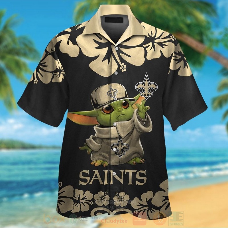 NFL New Orleans Saints Baby Yoda Hawaiian Shirt Short