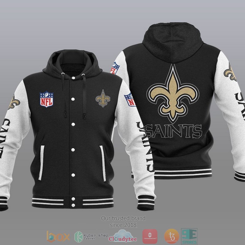 NFL New Orleans Saints Baseball Jacket Hoodie
