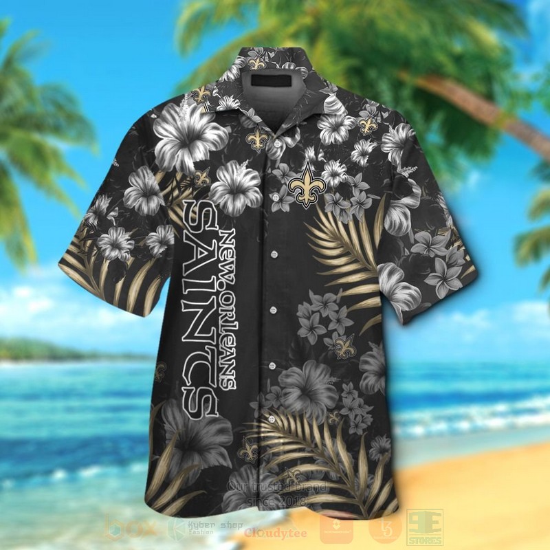 BEST NFL New Orleans Saints Black Hawaii Shirt, Short 12 NFL New Orleans Saints Black Hawaiian Shirt Short