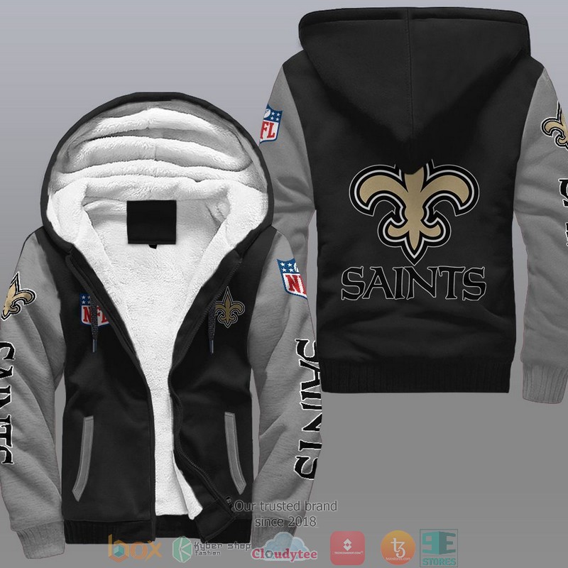 HOT New Orleans Saints 3D Fleece Hoodie 2 NFL New Orleans Saints Fleece Hoodie 1