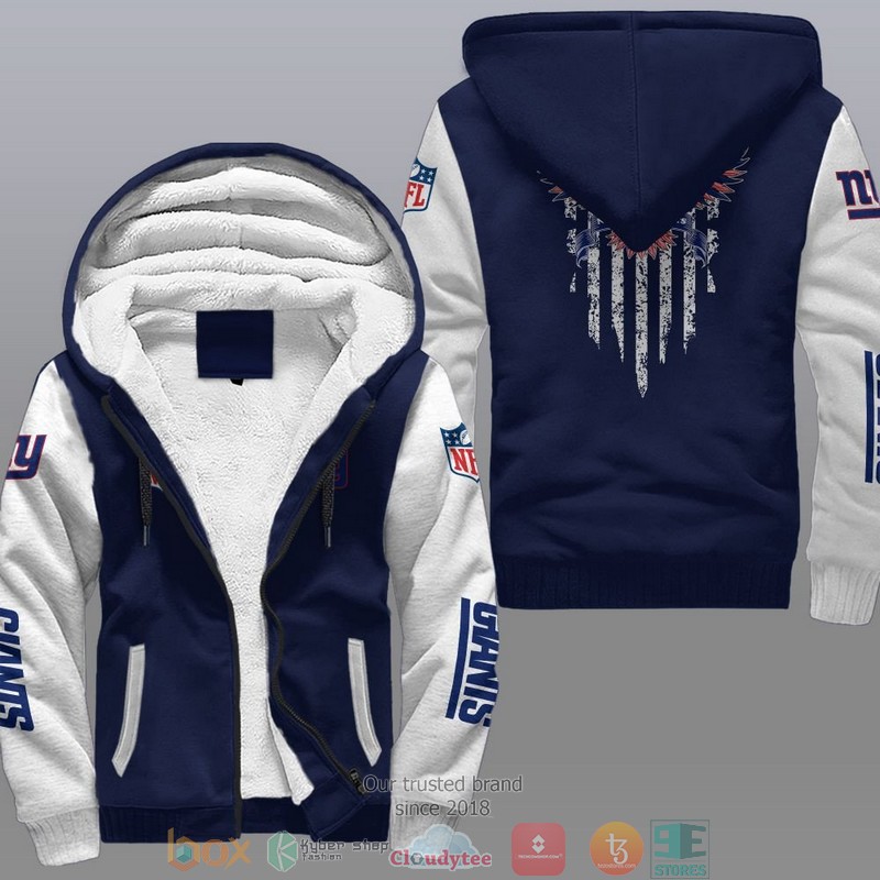 HOT New York Giants Eagle American Flag 3D Fleece Hoodie 3 NFL New York Giants Eagle American Flag Fleece Hoodie 1 2