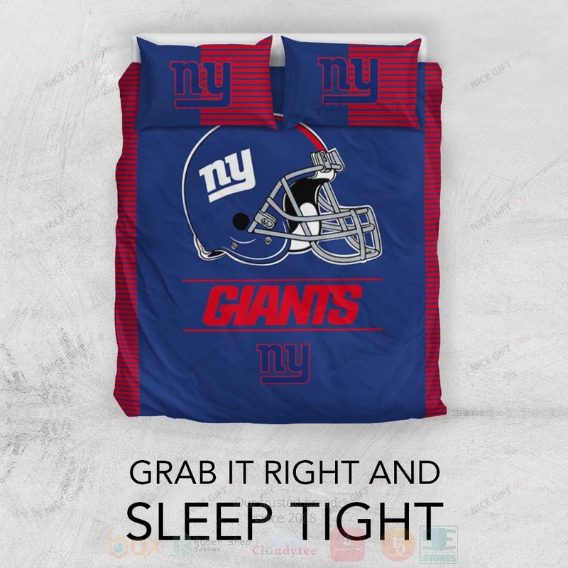 BEST NFL New York Giants Inspired Duvet Cover Bed Sets 3 NFL New York Giants Inspired Bedding Set 1 2